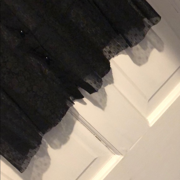 SOLD—Black lace sheer short sleeve top - Picture 8 of 8